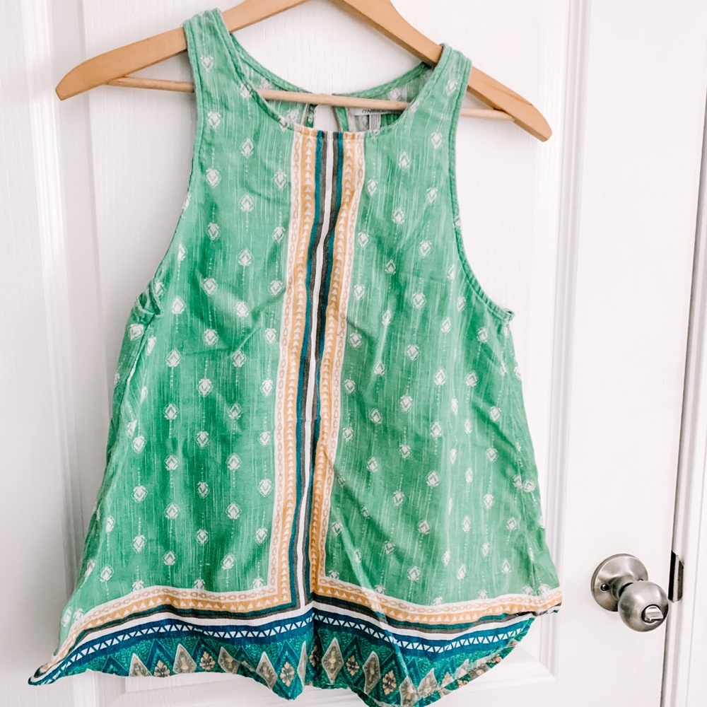 Green patterned O’Neill Tank Top